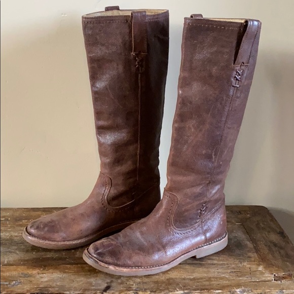Frye Shoes - Frye Brown Leather Boots Size 9.5